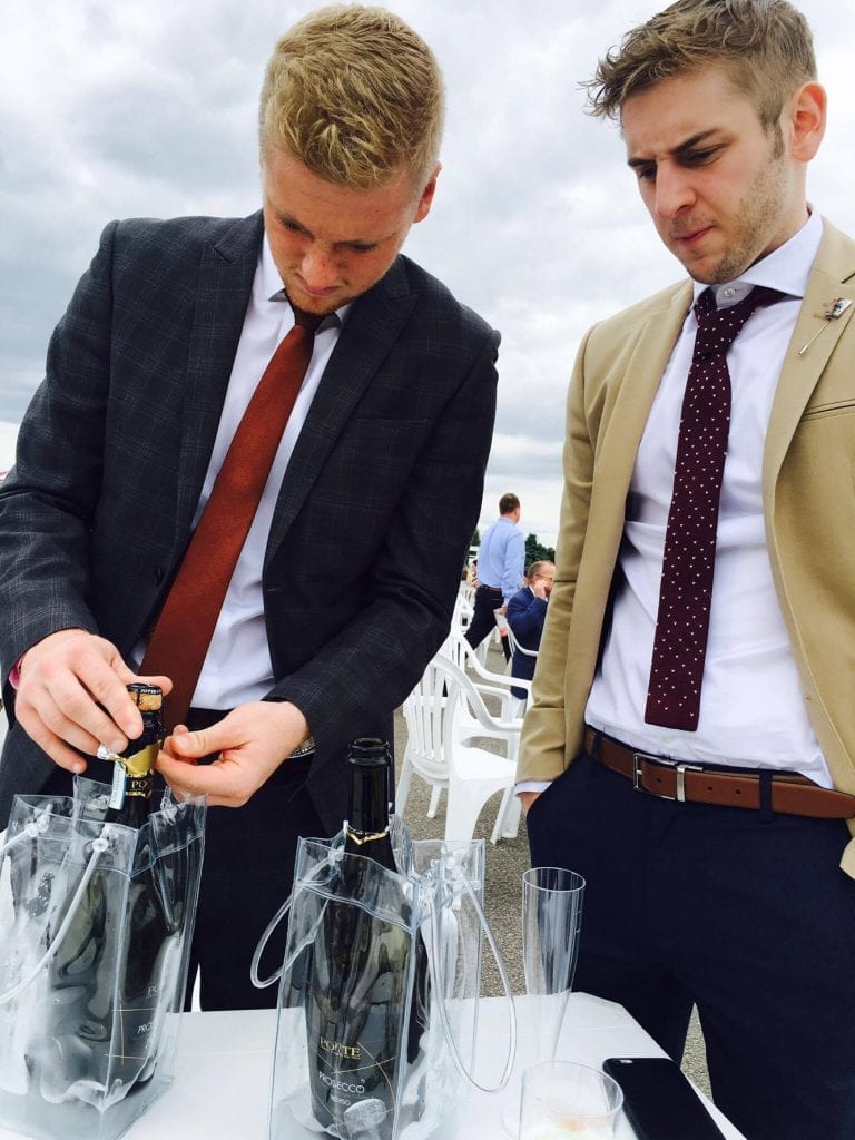 Matt and Wes at the races