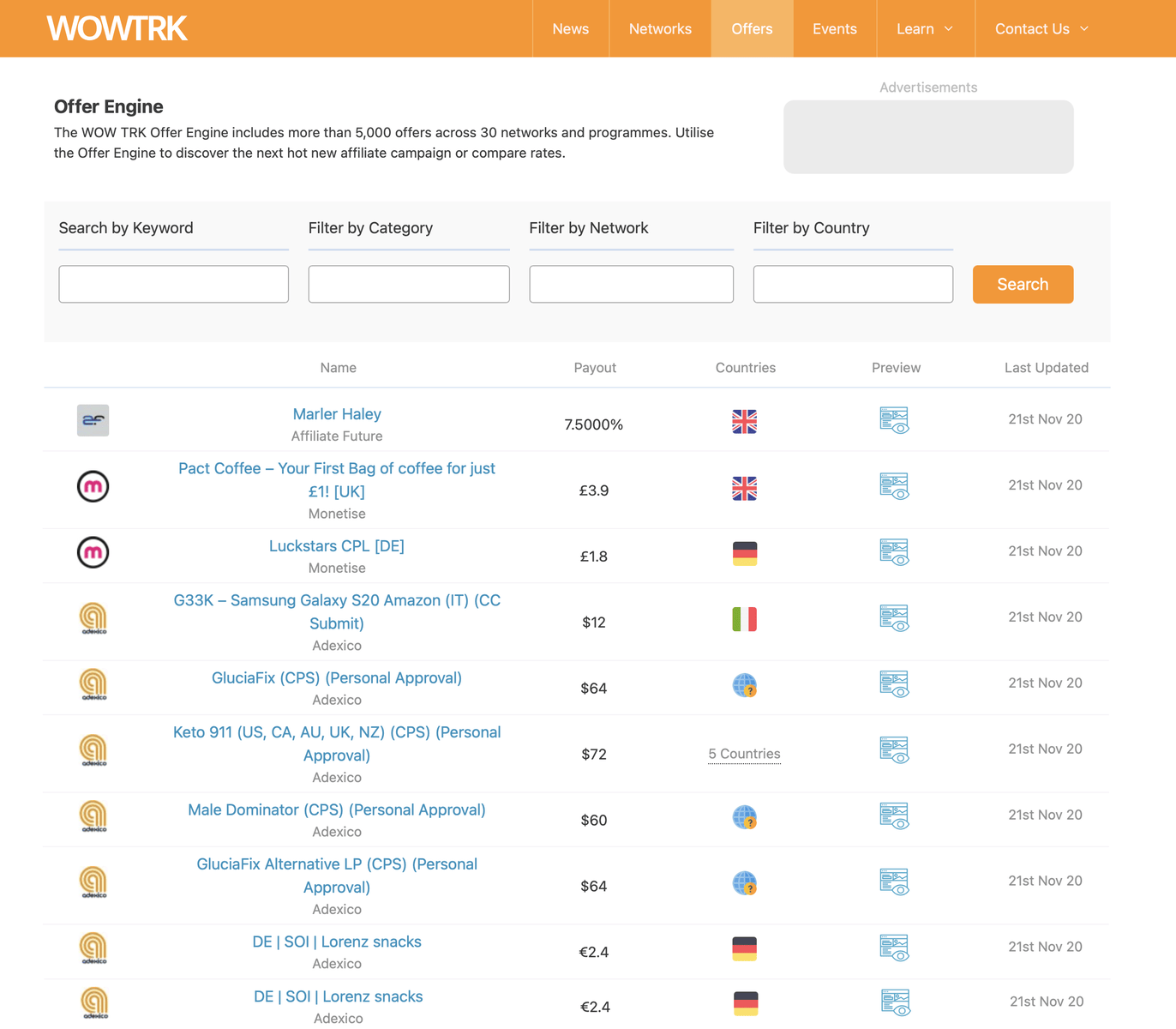 WOW TRK's Offer Engine