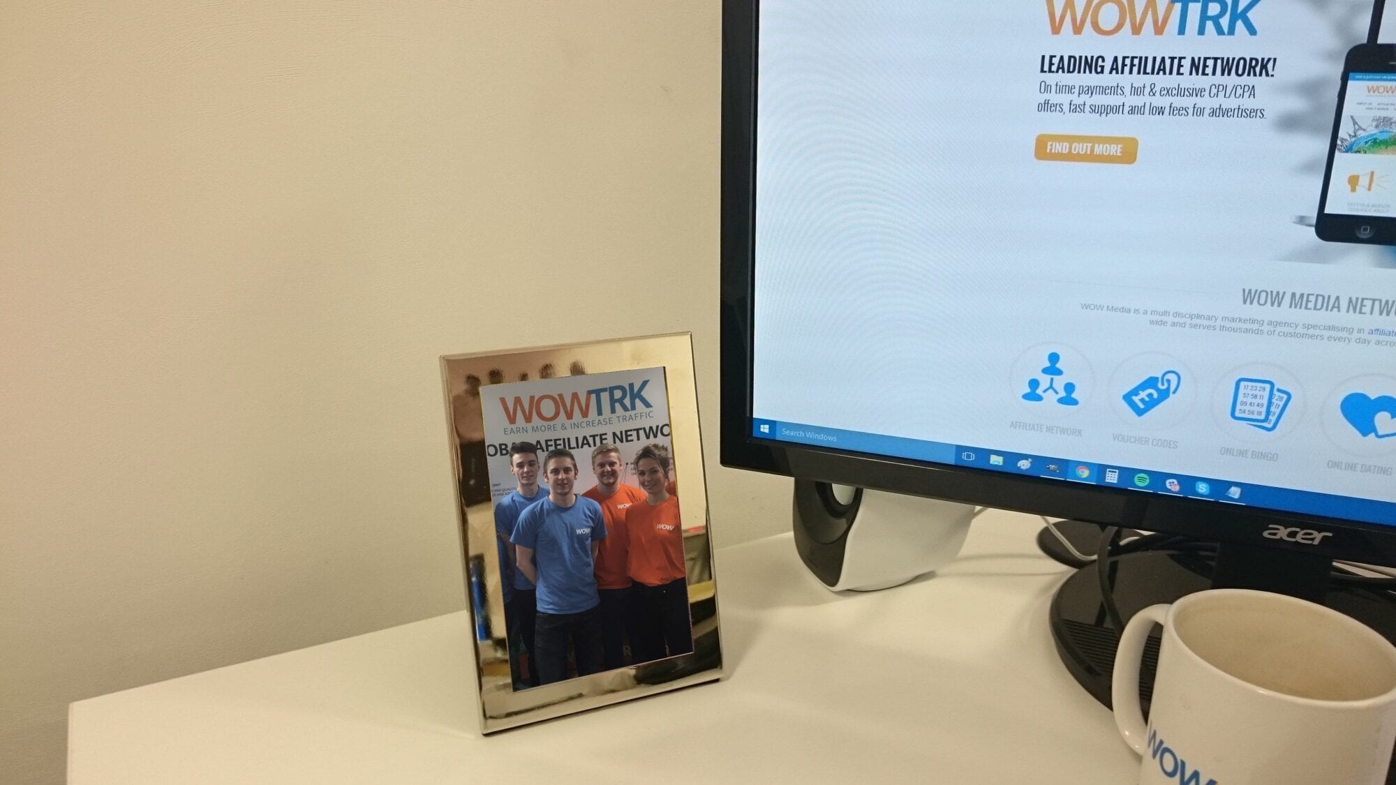 Photo on office desk