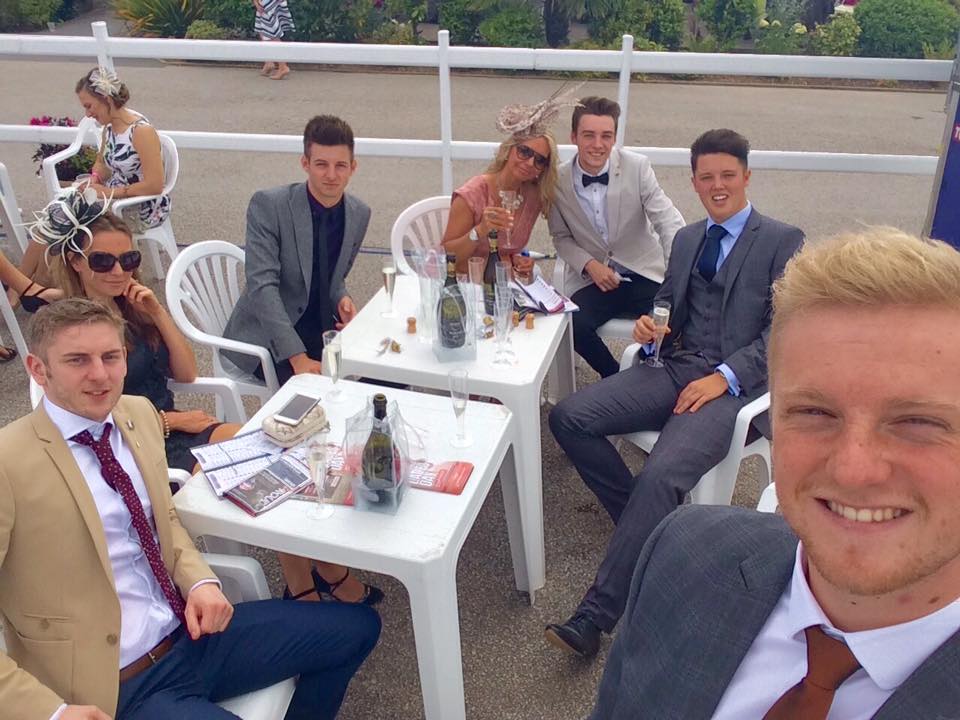 WOW Media Team sitting at Southwell Races