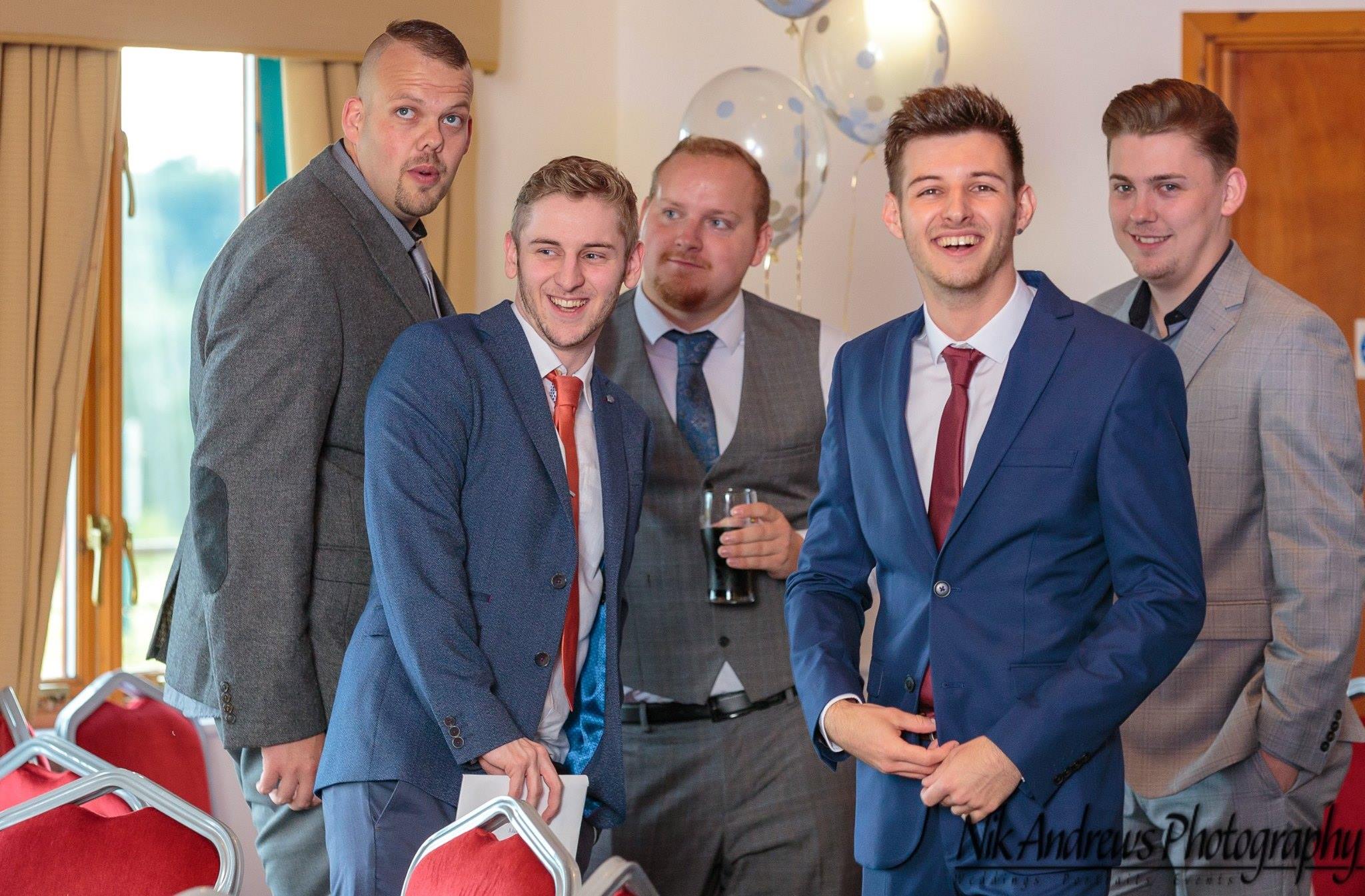 Matt and Reece with people at 10th Anniversary party