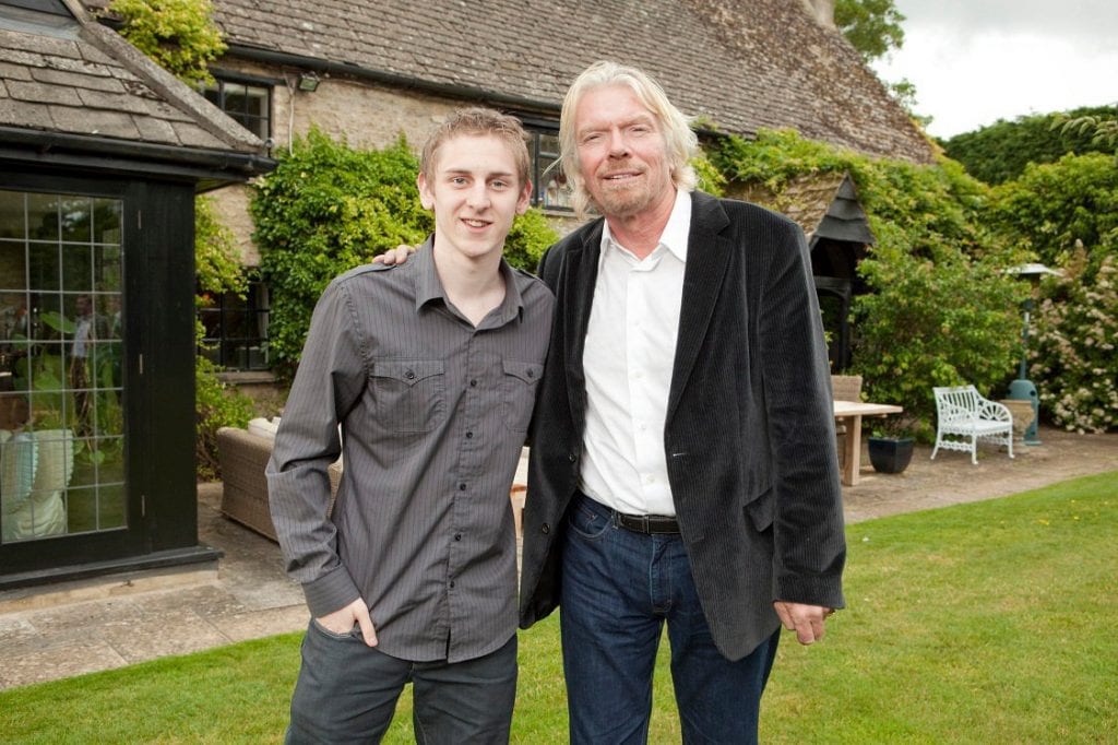 Matt Lovett with Richard Branson